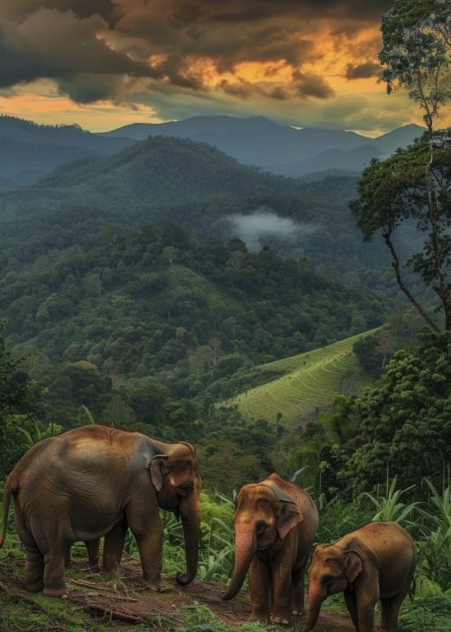 photorealistic-scene-wild-elephants